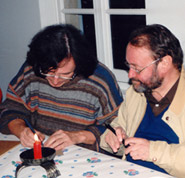 Daniel Reynaud (à droite) et son ami éditeur Jean-Hugues Malineau (Editions Commune Mesure) : une vieille amitié