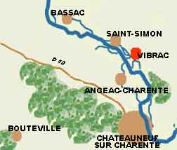 Situation géographique de Vibrac